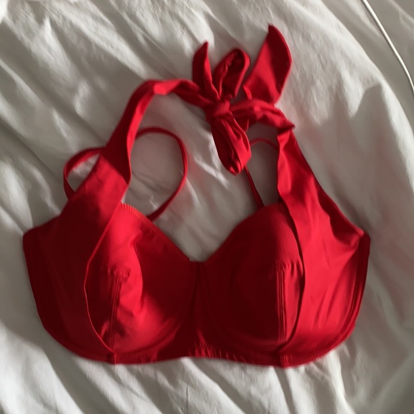 Red padded swim halter - Picture 2 of 4